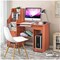 Computer Workstation with Hutch Storage Bookshelf & CPU Compartment, Study Writing Table, Computer Desk with Storage Cabinet & Drawer, Wood Frame Home Office Desk with Pull-Out Keyboard Tray,